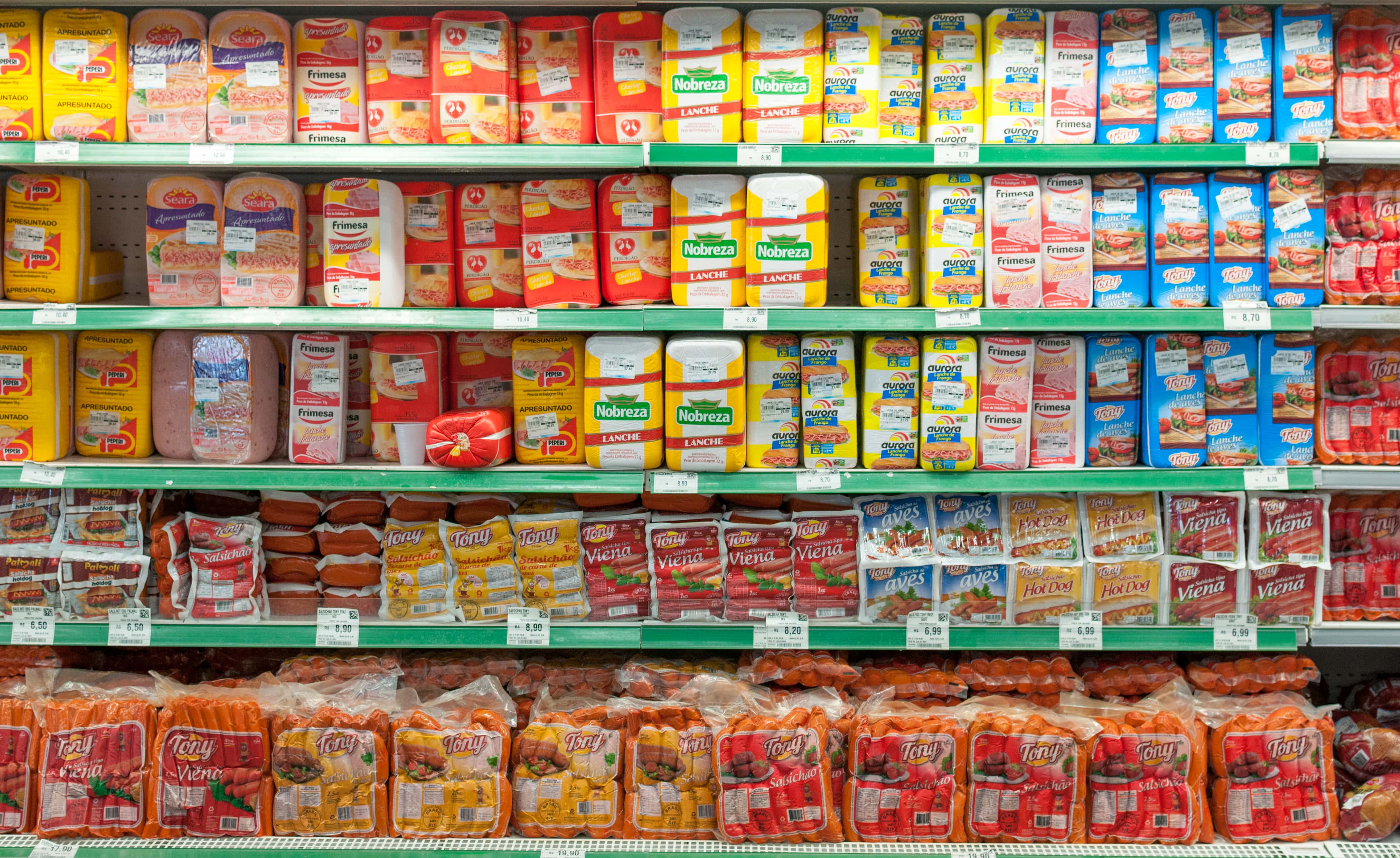 food categories on the shelf